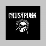 Crust Punk mikina s kapucou stiahnutelnou šnúrkami a klokankovým vreckom vpredu 